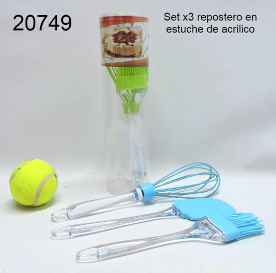 Imagen de SET X3 REPOSTERO EN ESTUCHE ACRILICO 1.25